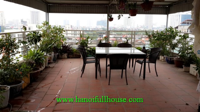 Ba Dinh serviced apartment rentals with a nice terrace, beautiful view